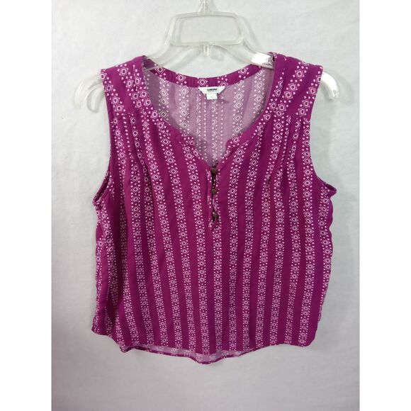 Sonoma large sleeveless v neck button up‎ purple - Picture 6 of 10
